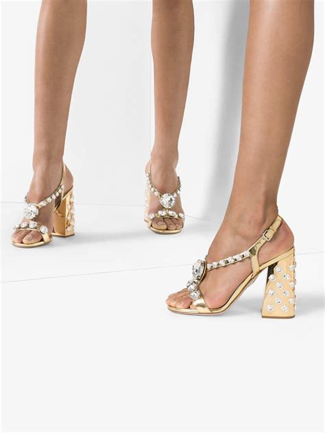 miu miu sandalen gold|women's miu mi u sandals.